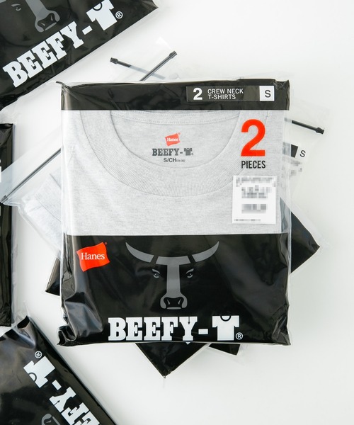 

Футболка унисекс, комплект из 2 штук, плотная ткань HANES Beefy, серый
