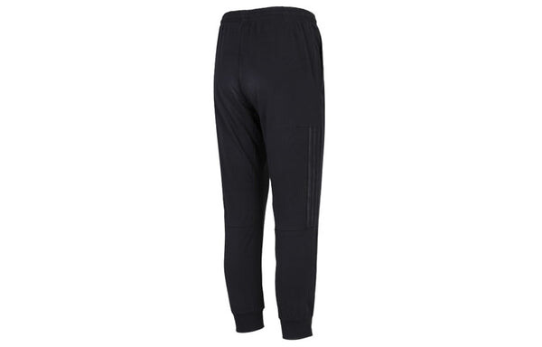 Спортивные штаны Men's adidas Solid Color Logo Knit Casual Bundle Feet Sports Pants/Trousers/Joggers Black, черный — фото 2