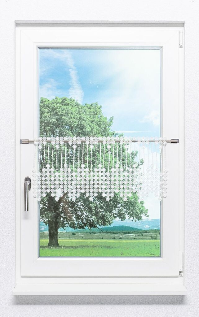 

Панельная штора Plauener Spitze - Жемчужина (Ш х В) 232см*30см белая, белый