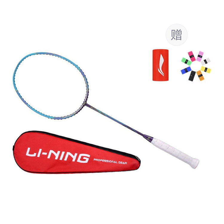 

LINING Ракетка для бадминтона Wind Blade 001, тип Speed, повышенная скорость взмаха, продвинутый уровень, 670 мм, одиночная ракетка, синий фиолетовый