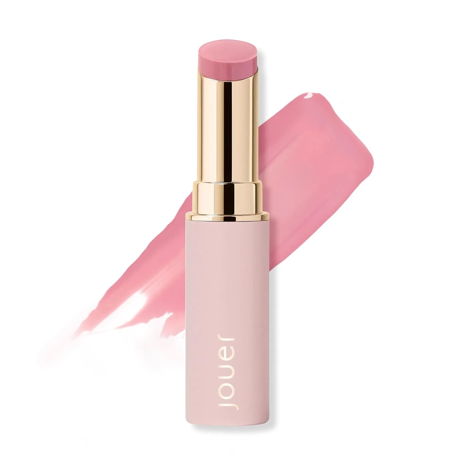 Jouer Essential Lip Enhancer Shine Balm - Тонирующий бальзам для губ - Увлажняет, придает объем и питает губы - Масло семян жожоба и формула Maxi Lip для увлажнения и придания объема, Monarch, Monarch - Tinted Cool Soft Pink
