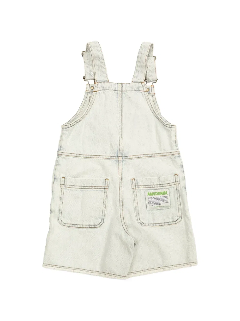 Джинсовый комбинезон с выбеленным эффектом American Vintage Kids, серый — фото 2