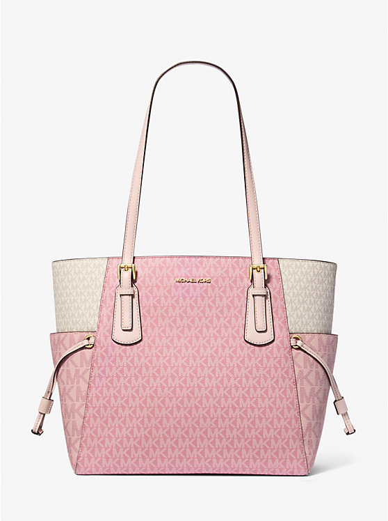 

Большая сумка-тоут Voyager с цветными блоками и фирменным логотипом Michael Kors, мультиколор