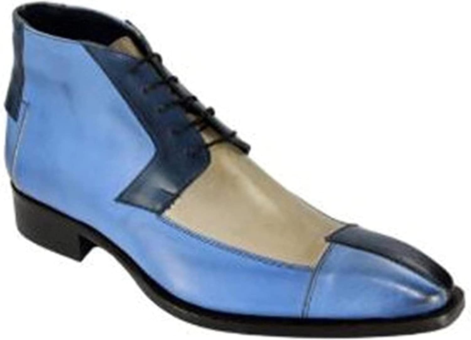 

Мужские осенне-зимние ботинки Yiozoi для улицы, нескользящие, на шнуровке, кожаные туфли, удобные повседневные ботинки до щиколотки с сочетанием цветов, синий