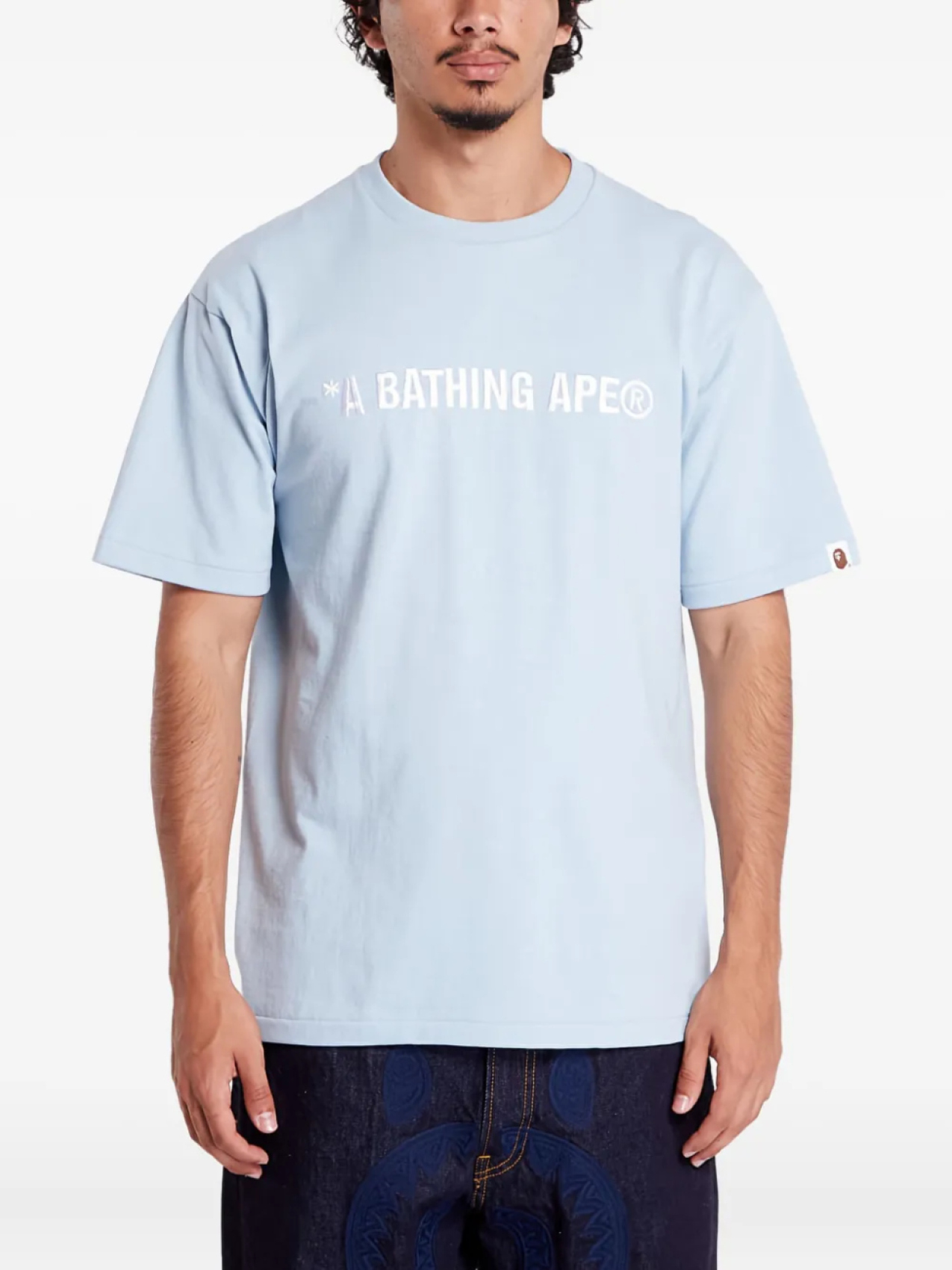 

Футболка с вышитым логотипом BATHING APE A Bathing Ape, синий