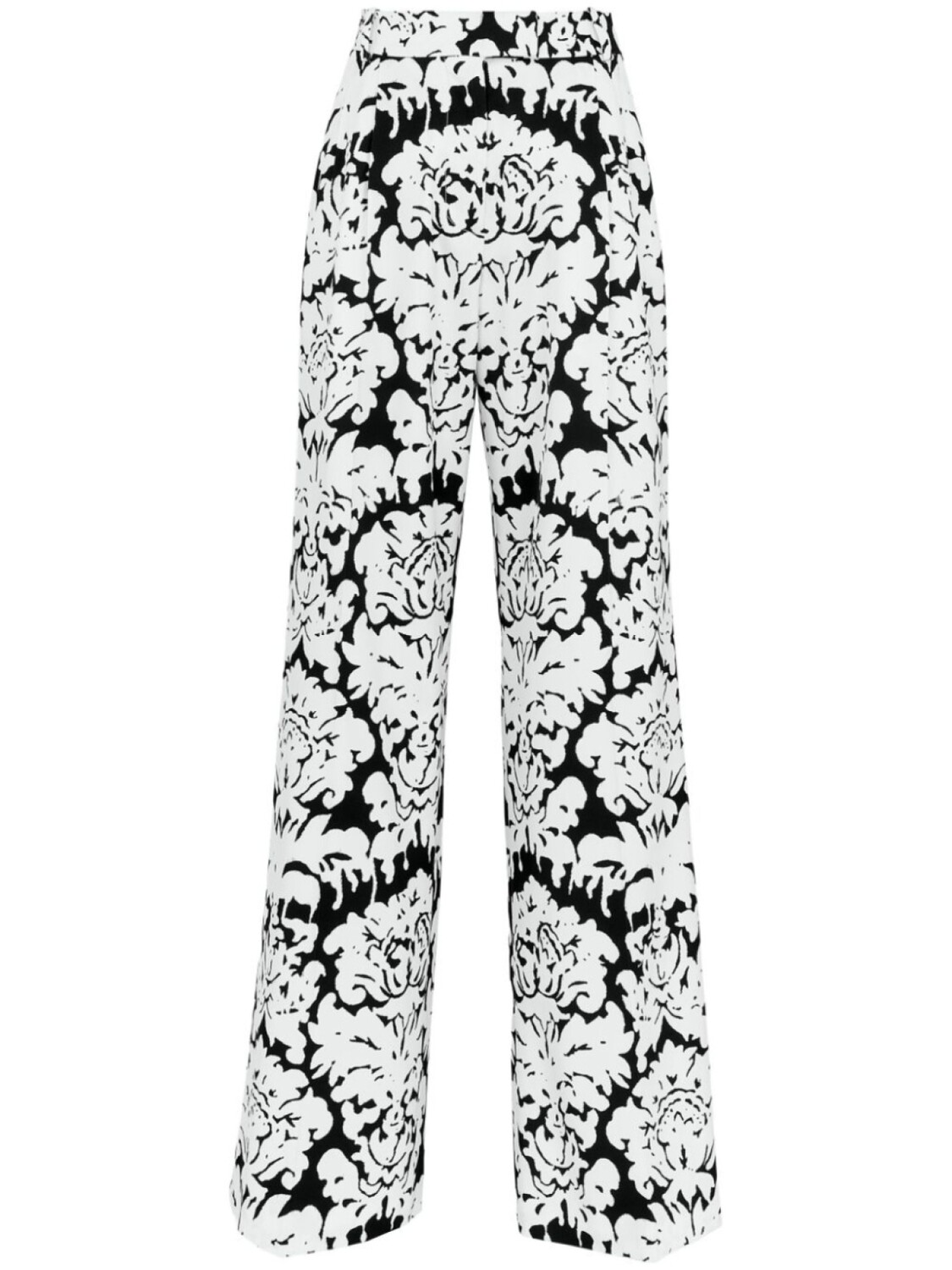 

Alexander McQueen широкие брюки Damask со складками, черный