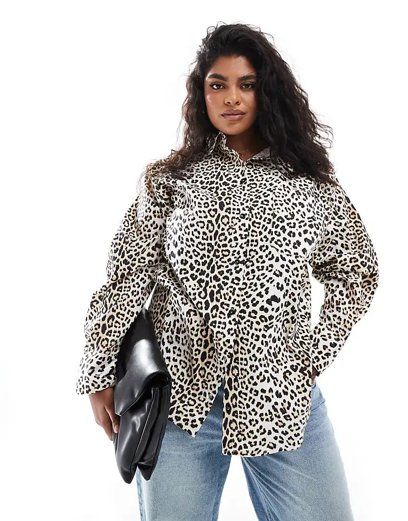 

Рубашка оверсайз с леопардовым принтом ASOS