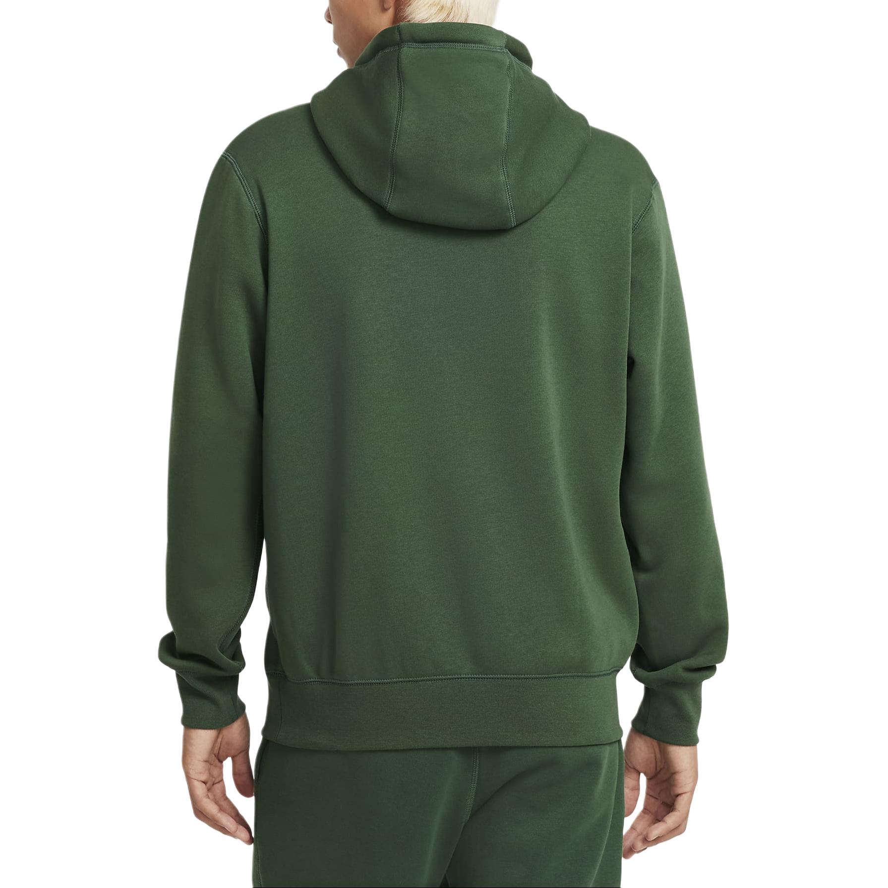 Толстовка Club Fleece Nike, зеленая — фото 4