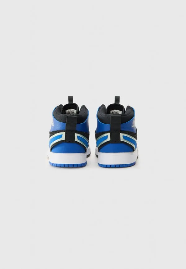 Кроссовки jordan 1 mid высокие, черные/королевский синий/серебристые Jordan, Black/Game Royal/Silver-Coloured — фото 3