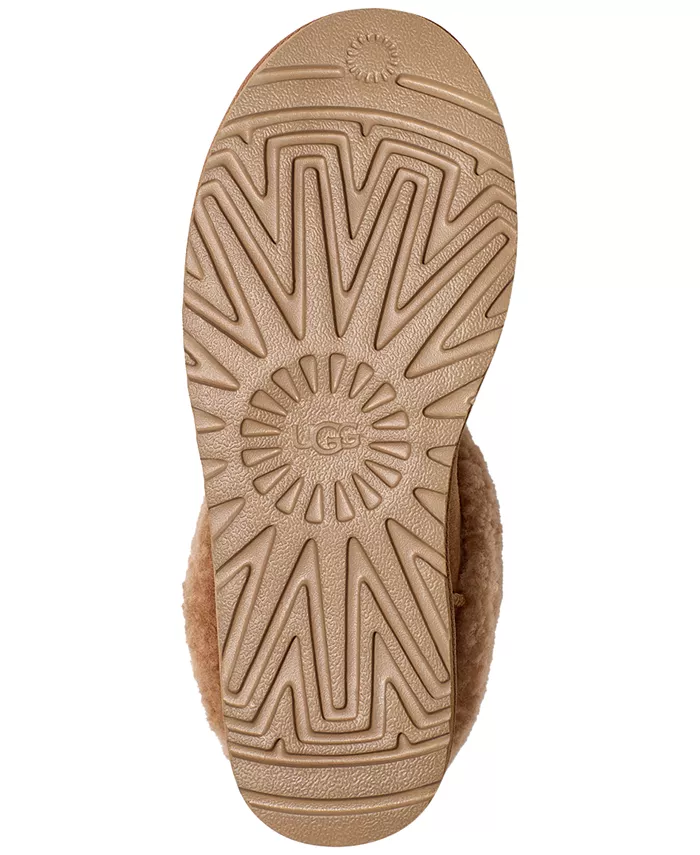 Женские классические ботинки UGG Ultra Mini Max Curly Ugg, коричневый — фото 4