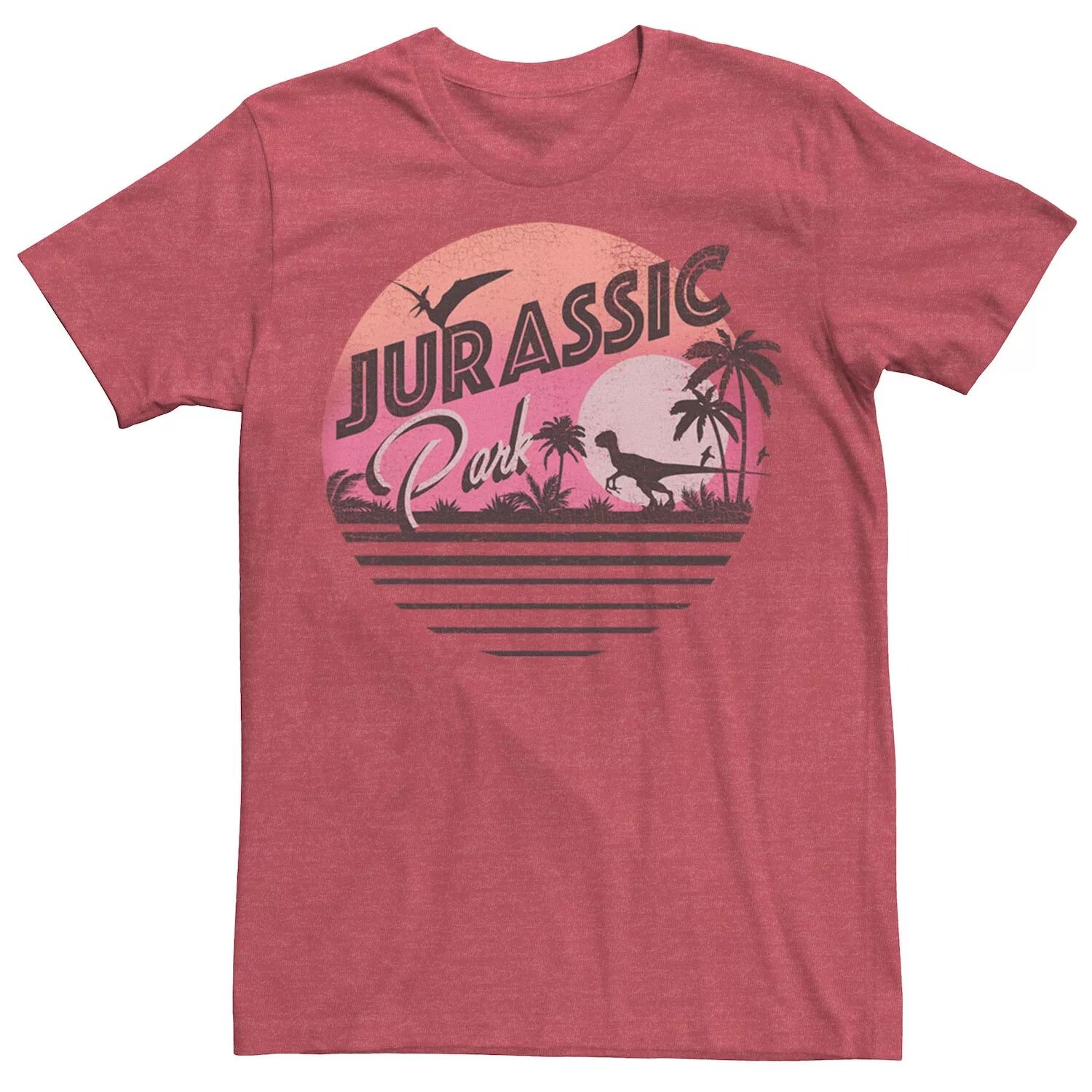 

Мужская розовая футболка с градиентом Sunset Get Wild Jurassic Park, Розовый, Мужская розовая футболка с градиентом Sunset Get Wild Jurassic Park