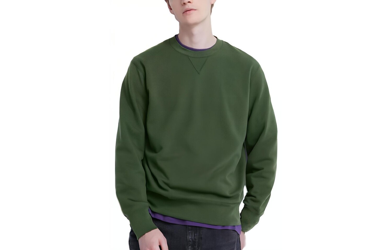 

Свитшот унисекс бирюзовый Uniqlo, бирюзовый