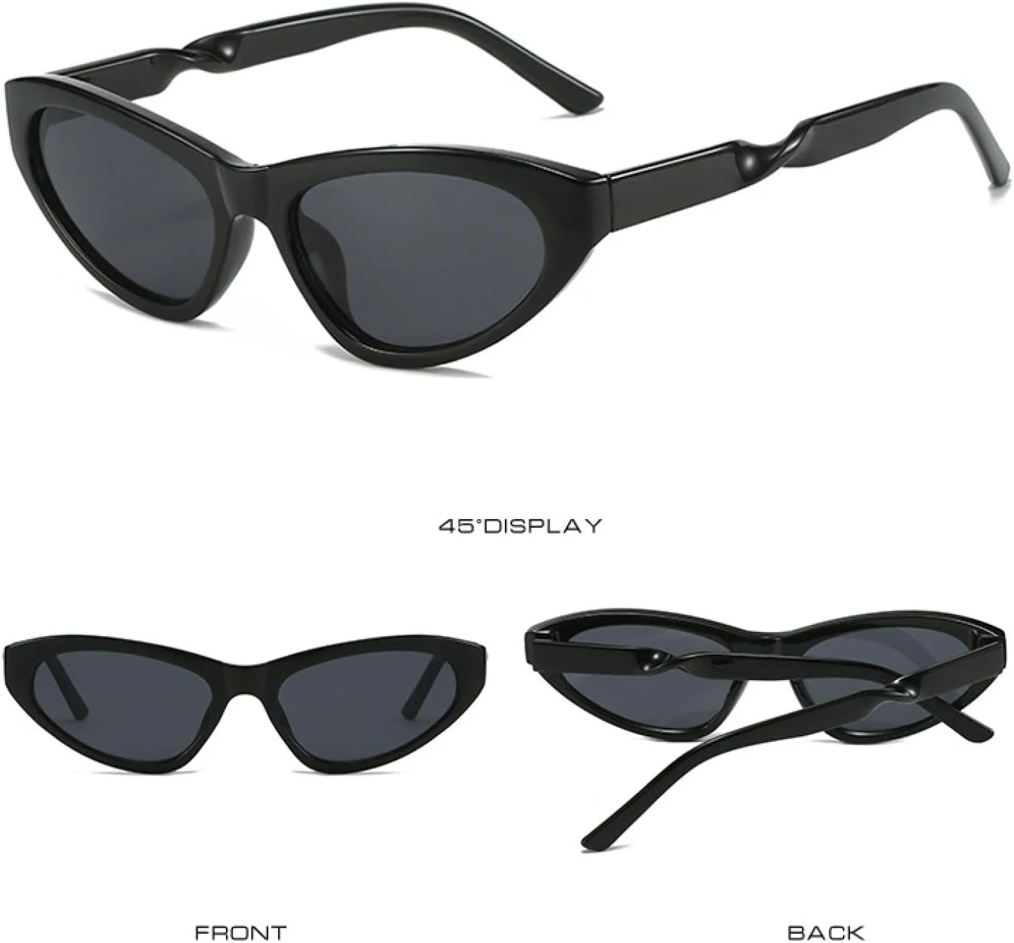 

Женские солнцезащитные очки «кошачий глаз» в стиле панк, модные, роскошные, для активного отдыха и велоспорта, защита от УФ-излучения UV400 TKKTLLT, Green Green