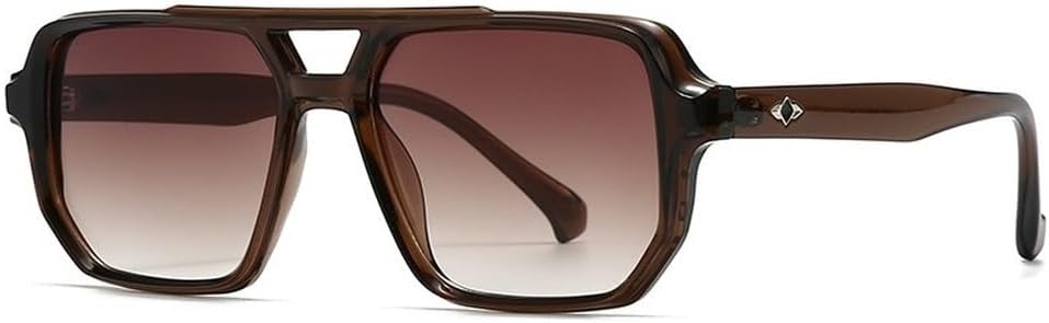 

Популярные модные квадратные солнцезащитные очки для мужчин, градиентные, UV400, винтажные, с заклепками, модные женские солнцезащитные очки синего и зеленого цвета SKFGNX, Brown Tea Gradient