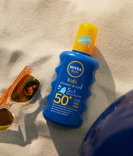 Увлажняющий солнцезащитный спрей для детей SPF50, 200 мл Nivea, Sun Kids Protect & Care — фото 2