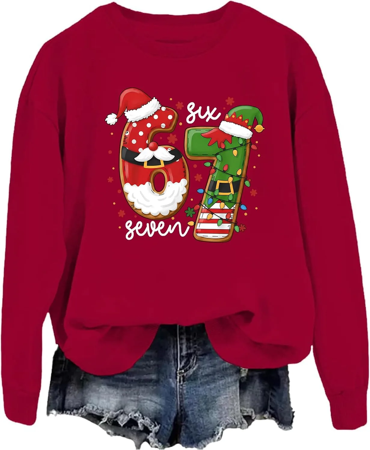 

Свитшот 6 7 Funny Christmas для женщин и мужчин KOSEXMA