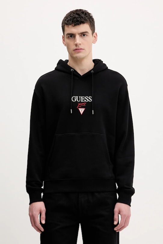 

Хлопковая толстовка Guess Jeans, черный