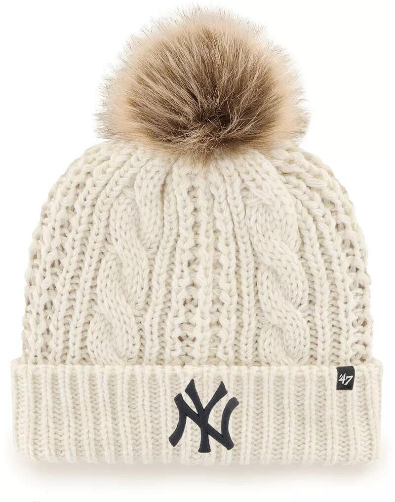 

Женская белая вязаная шапка Meeko '47 New York Yankees