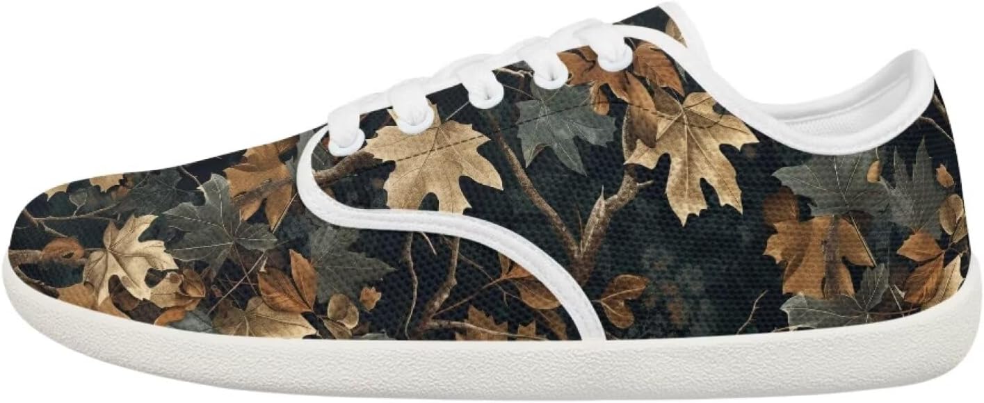 

Мужские минималистичные туфли-босоножки широкого размера с нулевым перепадом модные кеды на работу без шнурков Pointodoor, Camo Hunting Pattern