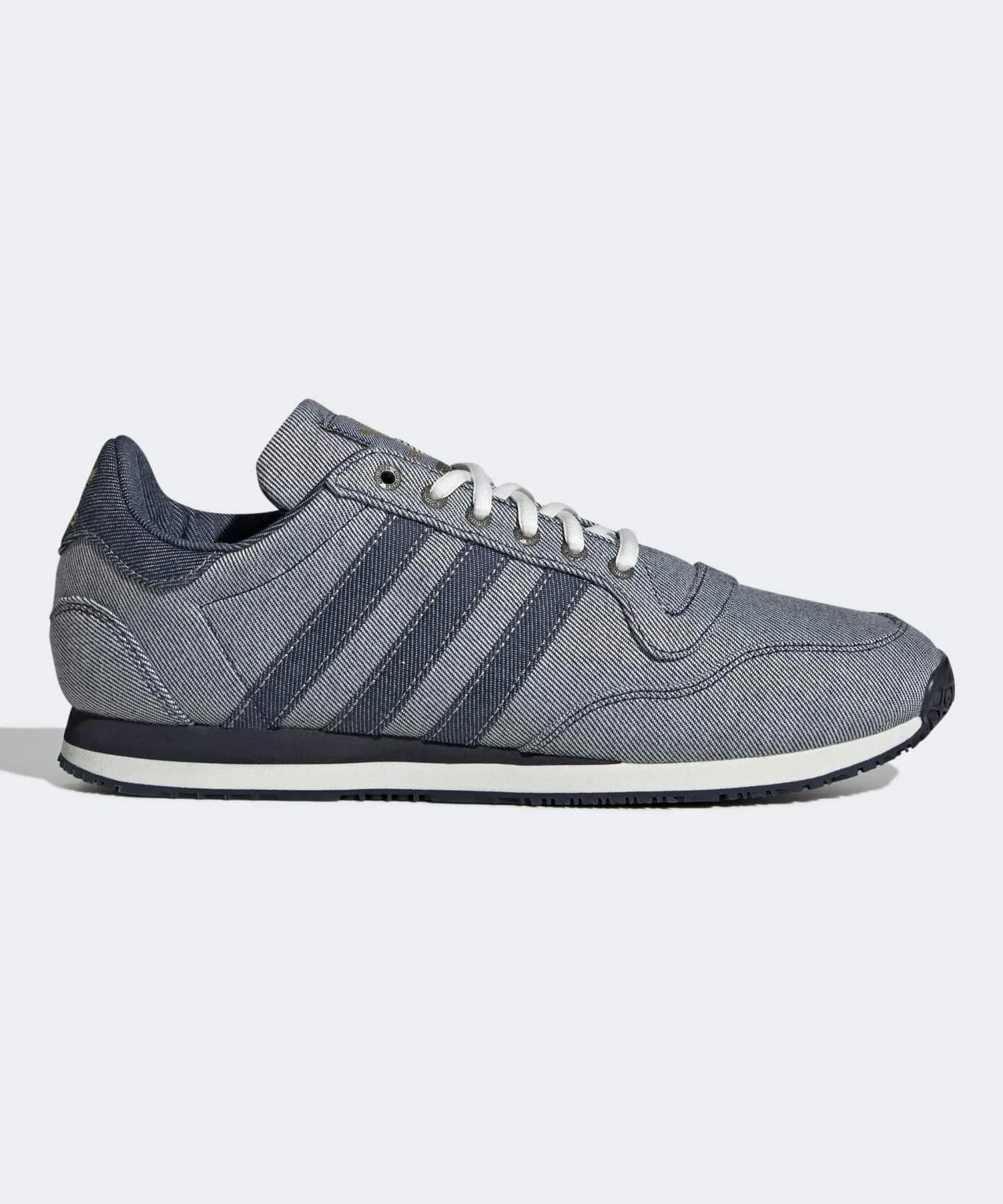 Унисекс кроссовки adidas Galaxy OG из денима с тремя полосками тёмно-синие