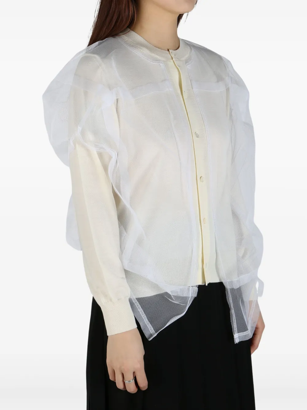Многослойная рубашка Comme Des Garcons, нейтральный — фото 3