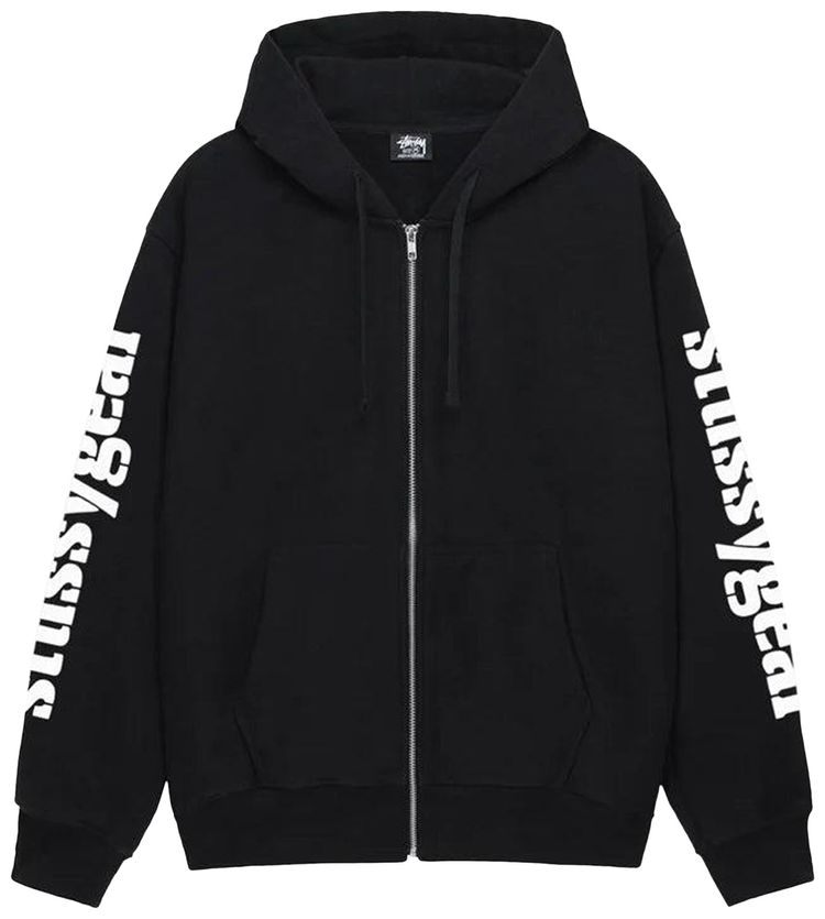 

Худи Stussy Gear Zip Hoodie 'Black', черный