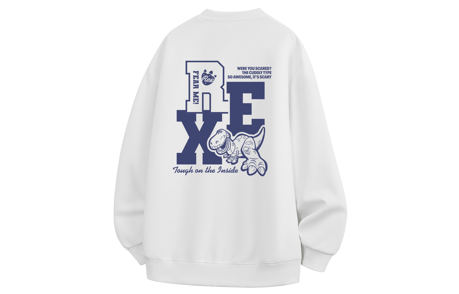 

Свитшоты Unisex Crew Neck Moderate Heavyweight Disney, белый fleece-lined