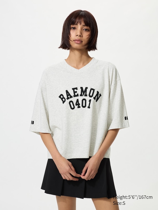 

Футболка UT Babymonster Uniqlo, 02 light grey, Серый, Футболка UT Babymonster Uniqlo, 02 light grey