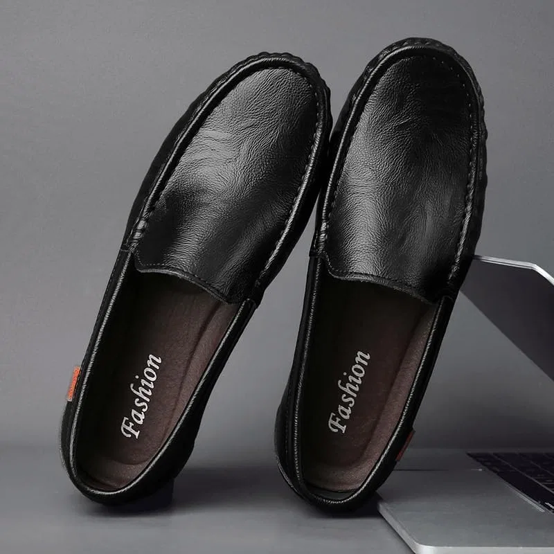 Лоферы Leather Loafers, Black DHFIRUFSHLO — фото 2