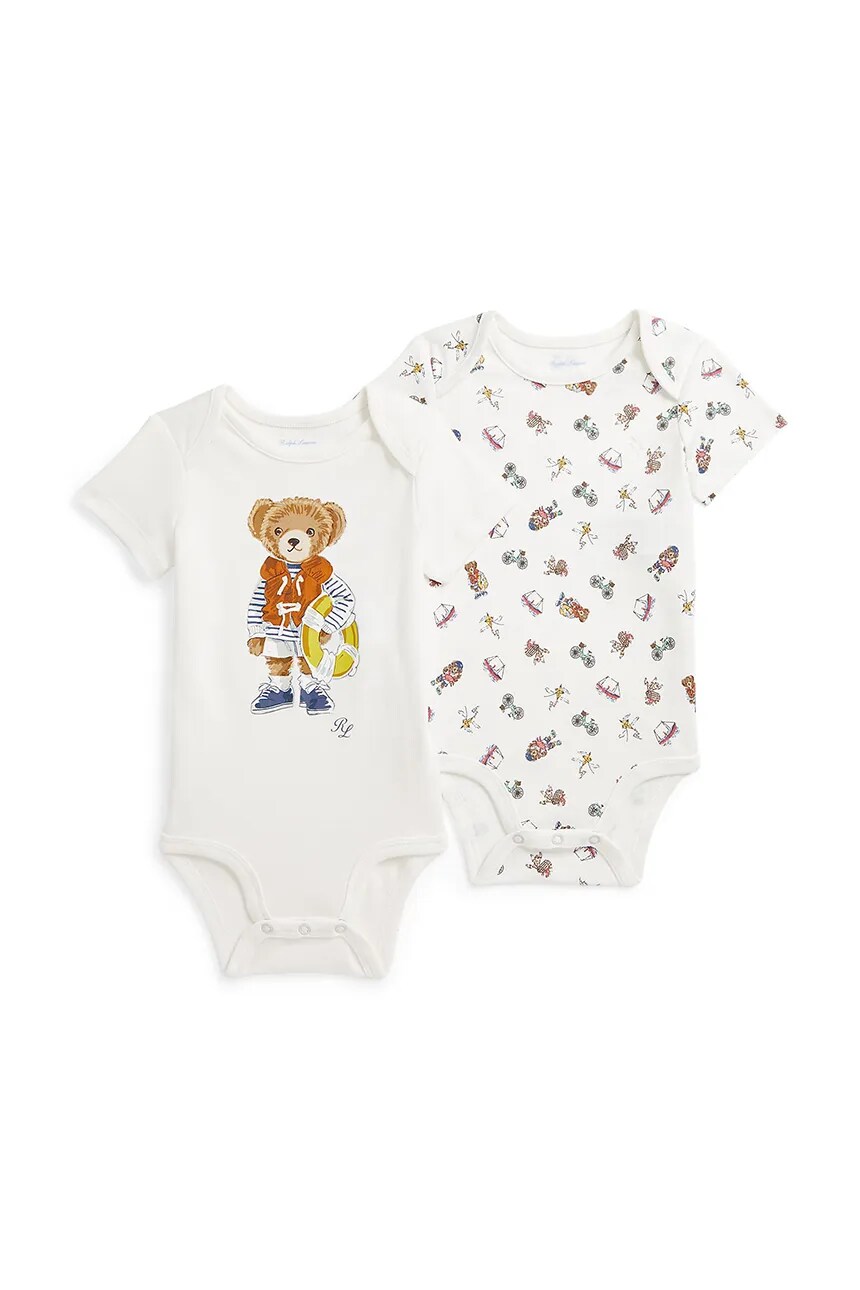 

Детский комбинезон из хлопка, 2 шт. в упаковке Polo Ralph Lauren, бежевый