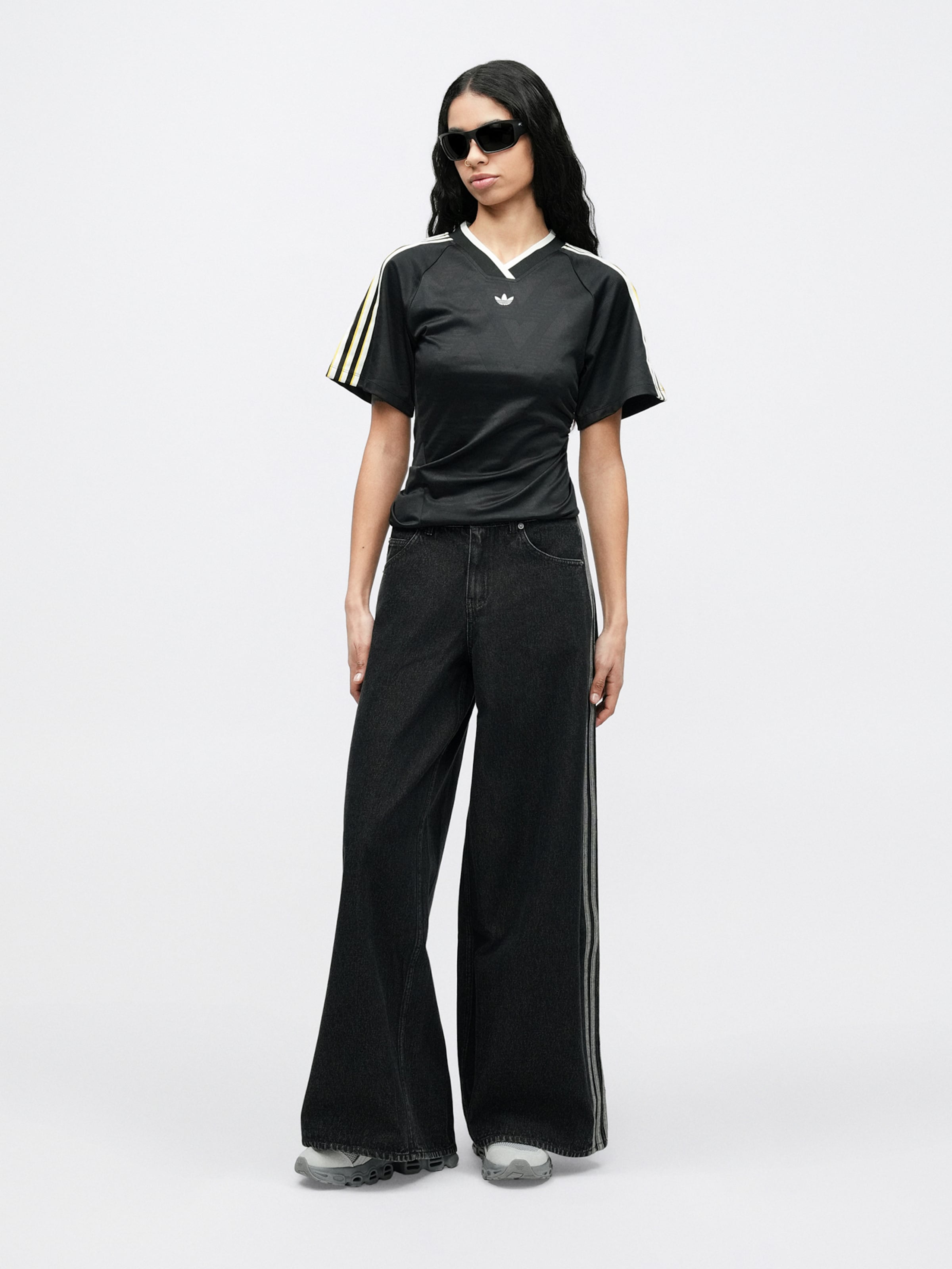 Adidas Originals Свободные джинсы 'FIREBIRD' в черном дениме — фото 4