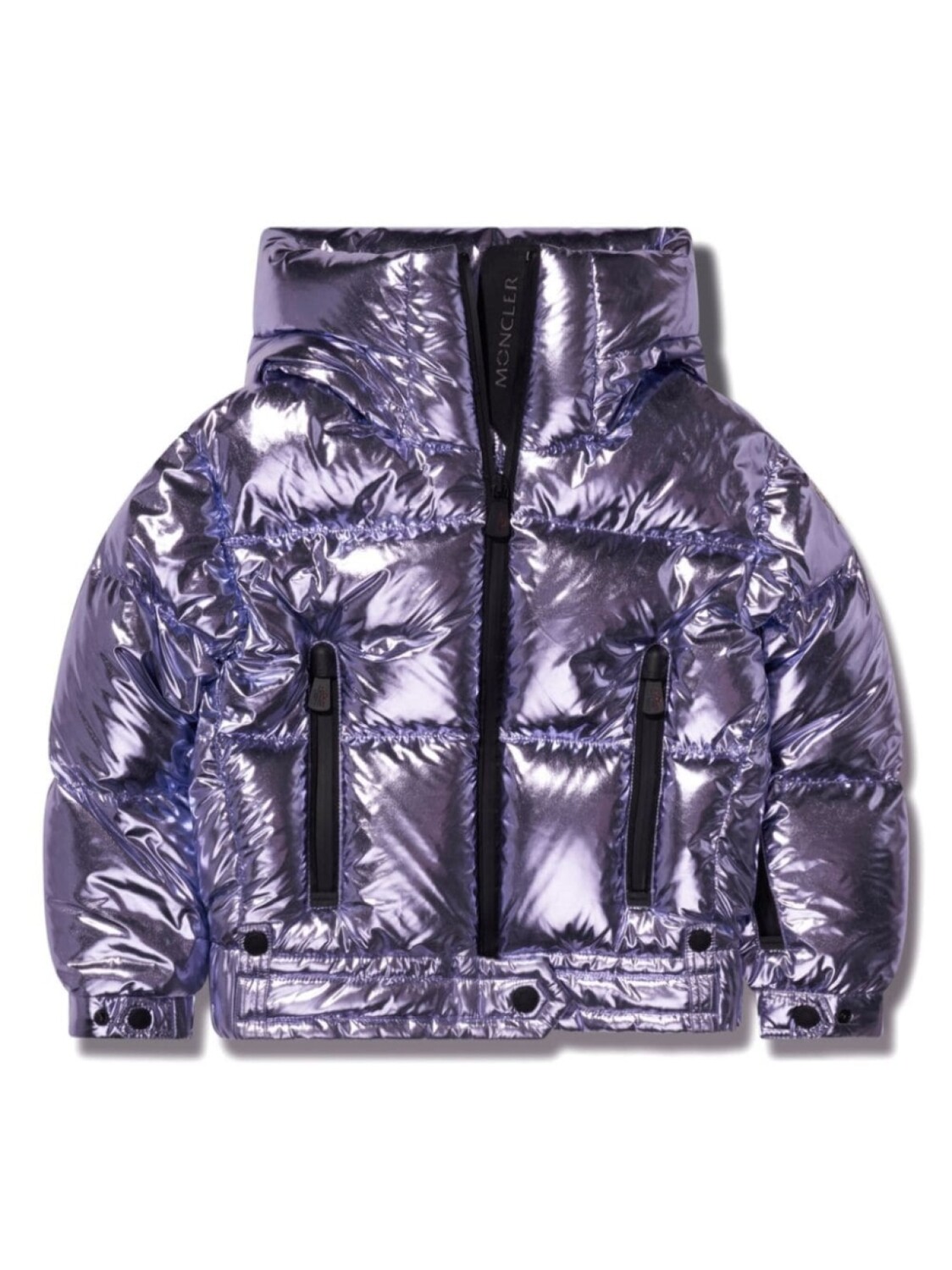 

Moncler Enfant пуховик с эффектом металлик, фиолетовый