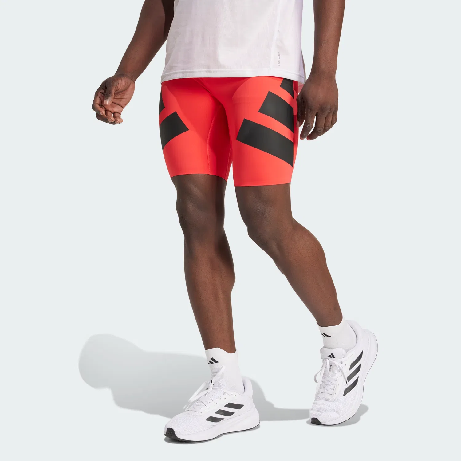 Мужские шорты для бега Adizero Adidas, Half Acid Red — фото 3