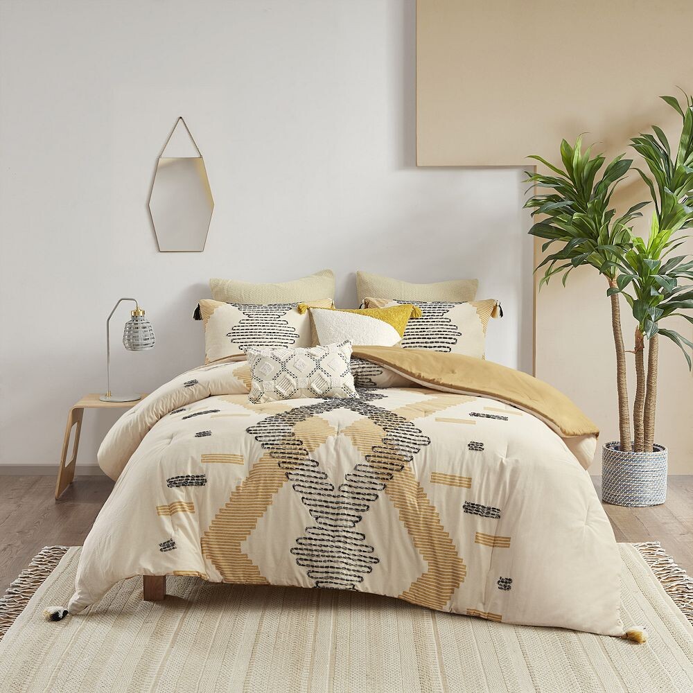 

INK+IVY Arizona Комплект хлопковых одеял из 3 предметов, желтый