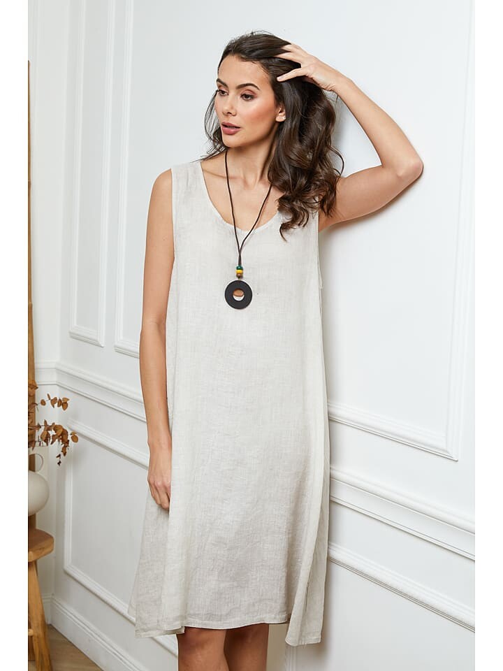 

Длинное платье La Compagnie Du Lin Leinen, бежевый