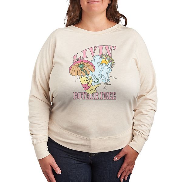 

Футболка с длинным рукавом Winnie the Pooh Livin' Bother Free French Terry plus size Disney