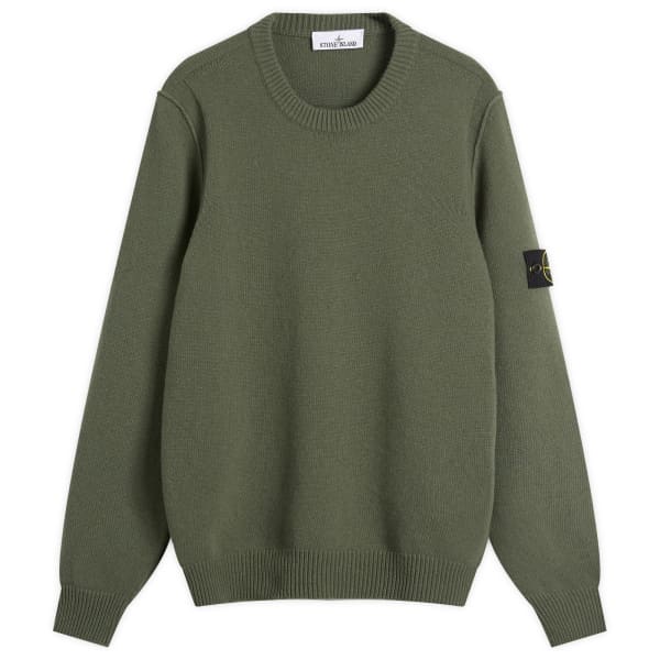 

Джемпер из овечьей шерсти с круглым вырезом Stone Island, цвет military green