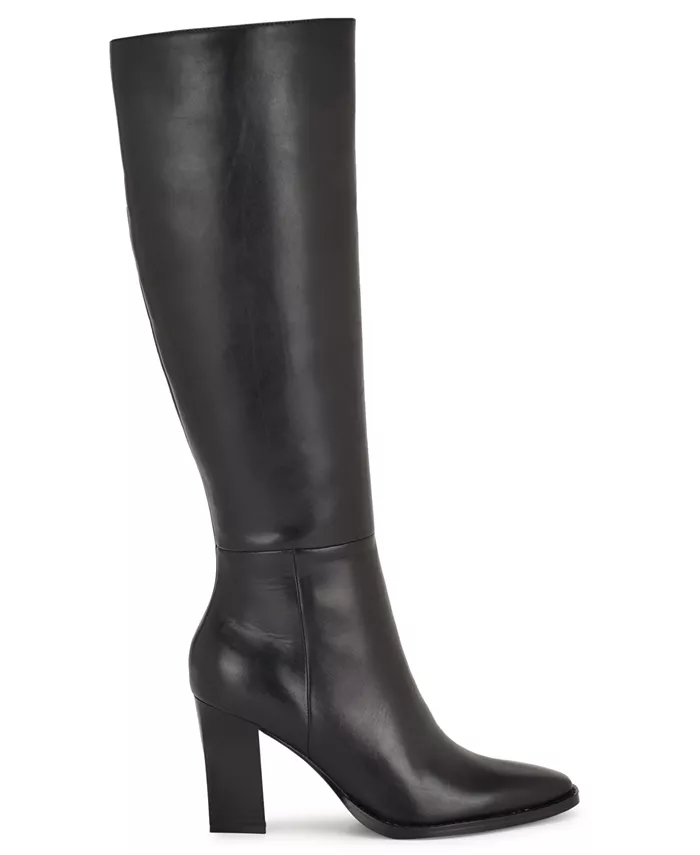 Женские сапоги Zazz на высоком блочном каблуке Nine West, черный — фото 2