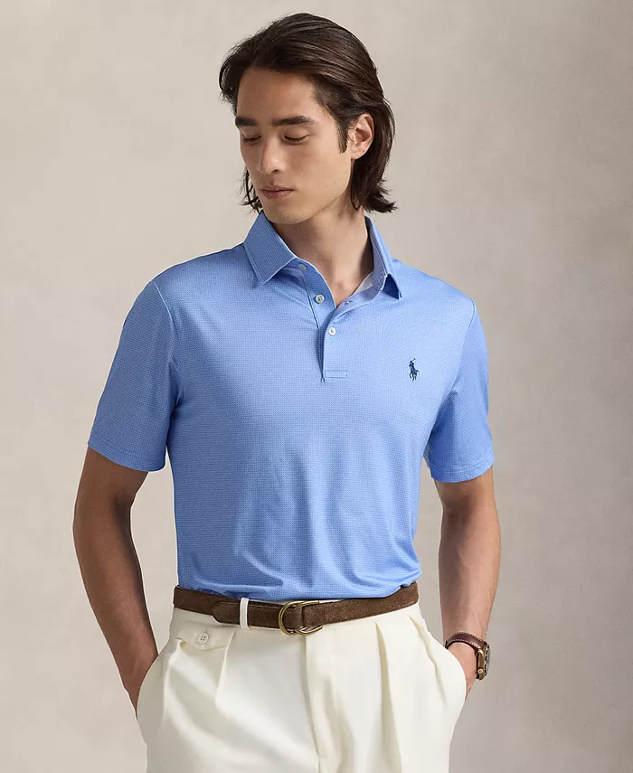 

Мужская классическая поло из функциональной ткани Polo Ralph Lauren, синий