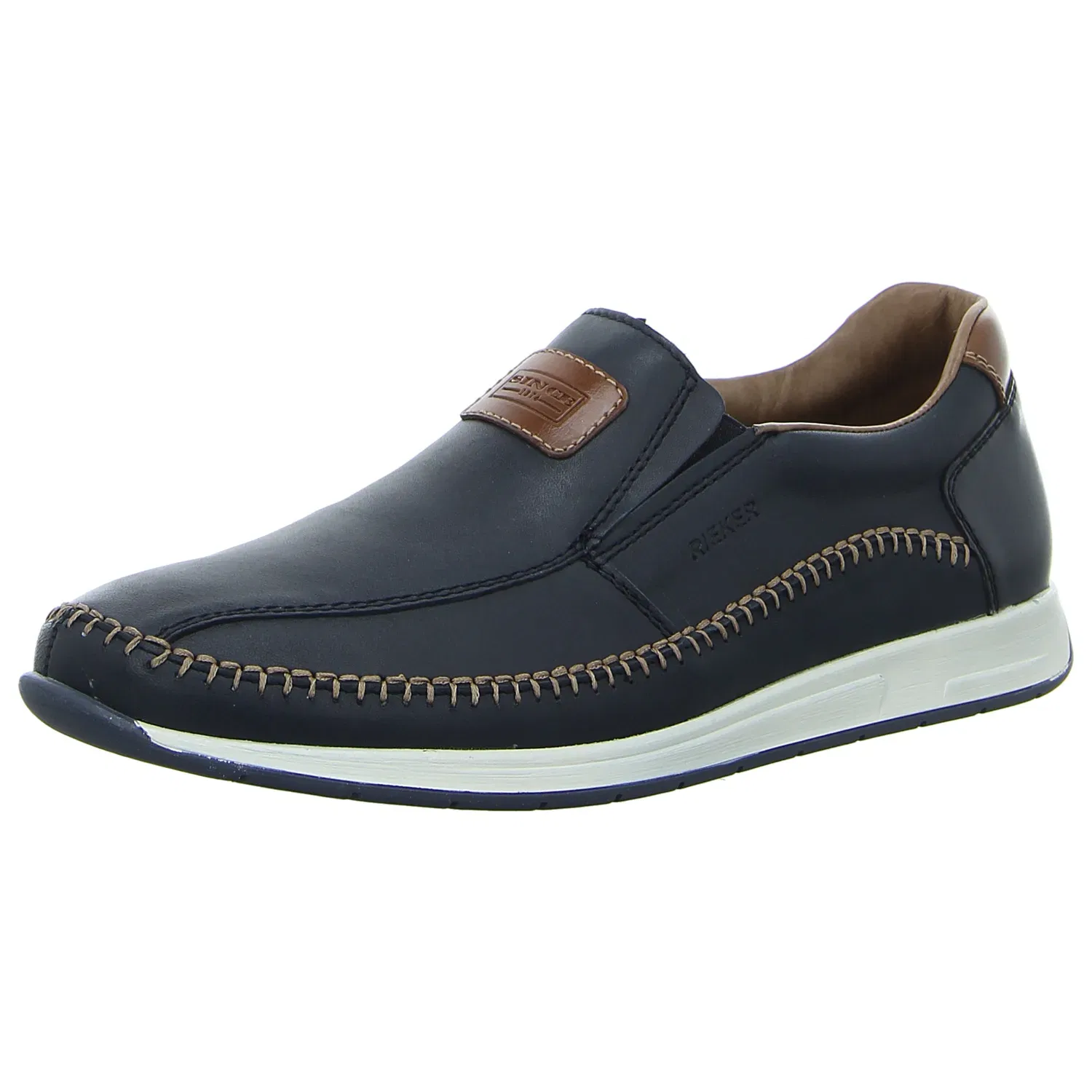 Slipper из кожи Rieker, синий