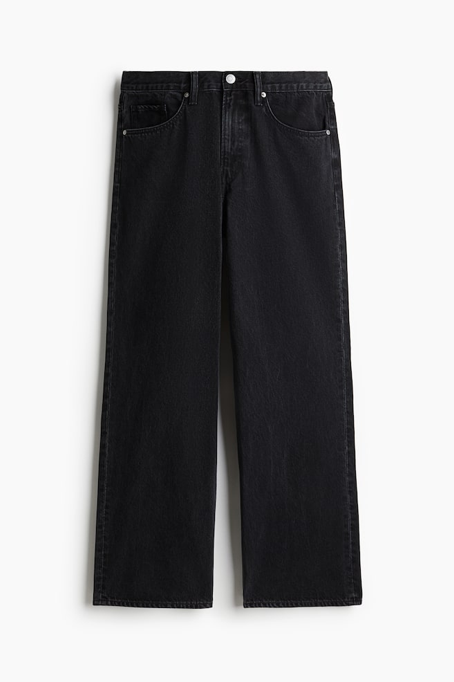 

Свободные высокие джинсы H&M, черный