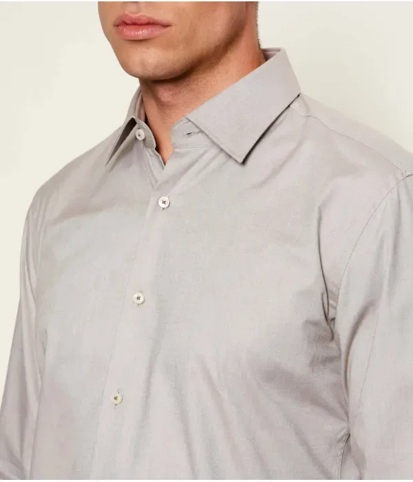 Рубашка H-HANK-kent-C1-214 slim fit Boss, серый — фото 4