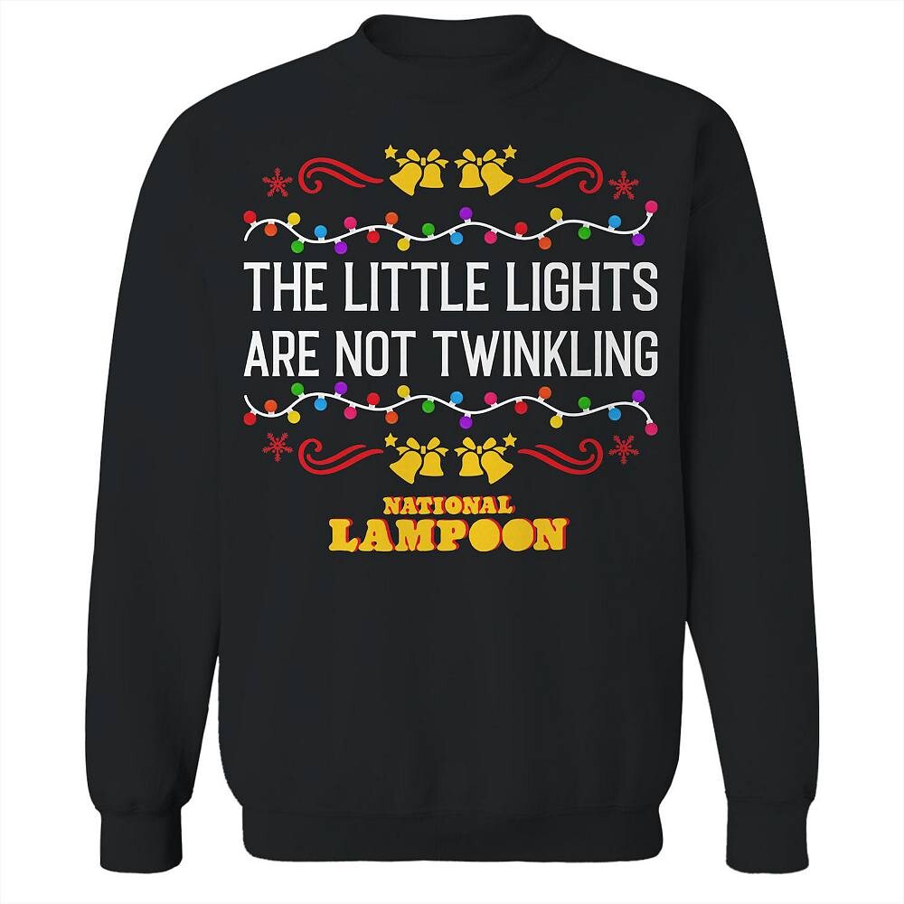 

Мужской флисовый свитшот с рисунком Little Lights National Lampoon's Christmas Vacation Licensed Character, черный