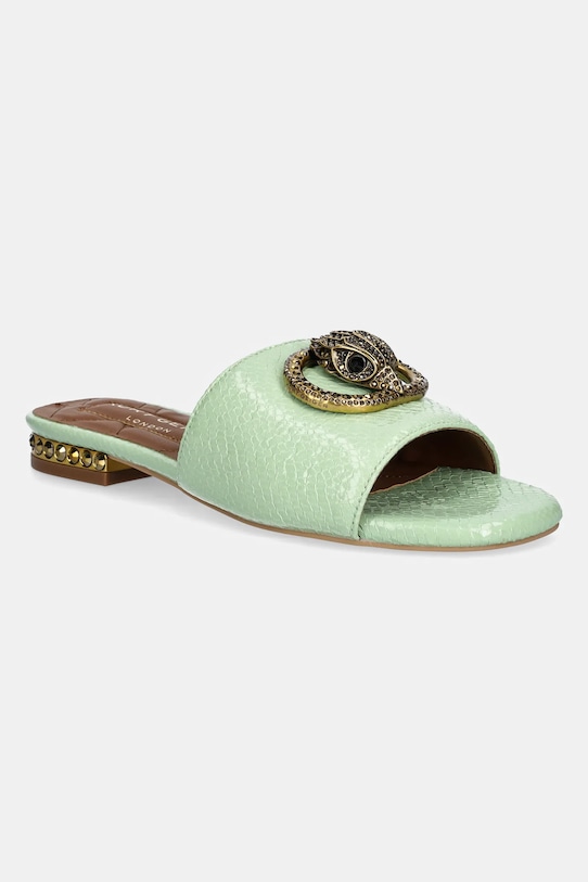 Кожаные шлепанцы Chelsea Flat Sandal Kurt Geiger London, зеленый
