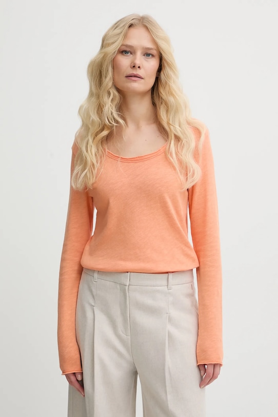 

Хлопковый лонгслив American Vintage, оранжевый