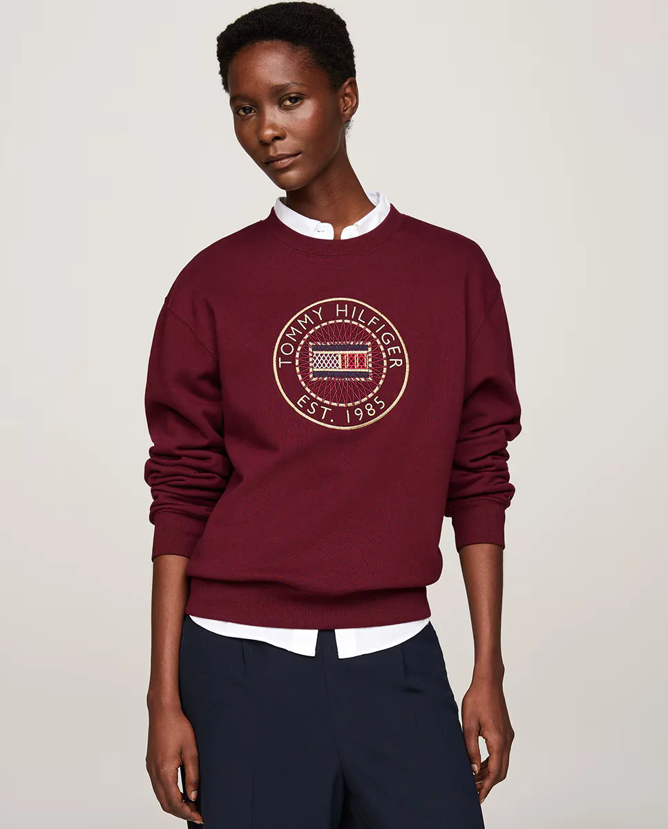 

Женская толстовка с круглым вырезом и без капюшона Tommy Hilfiger, красный