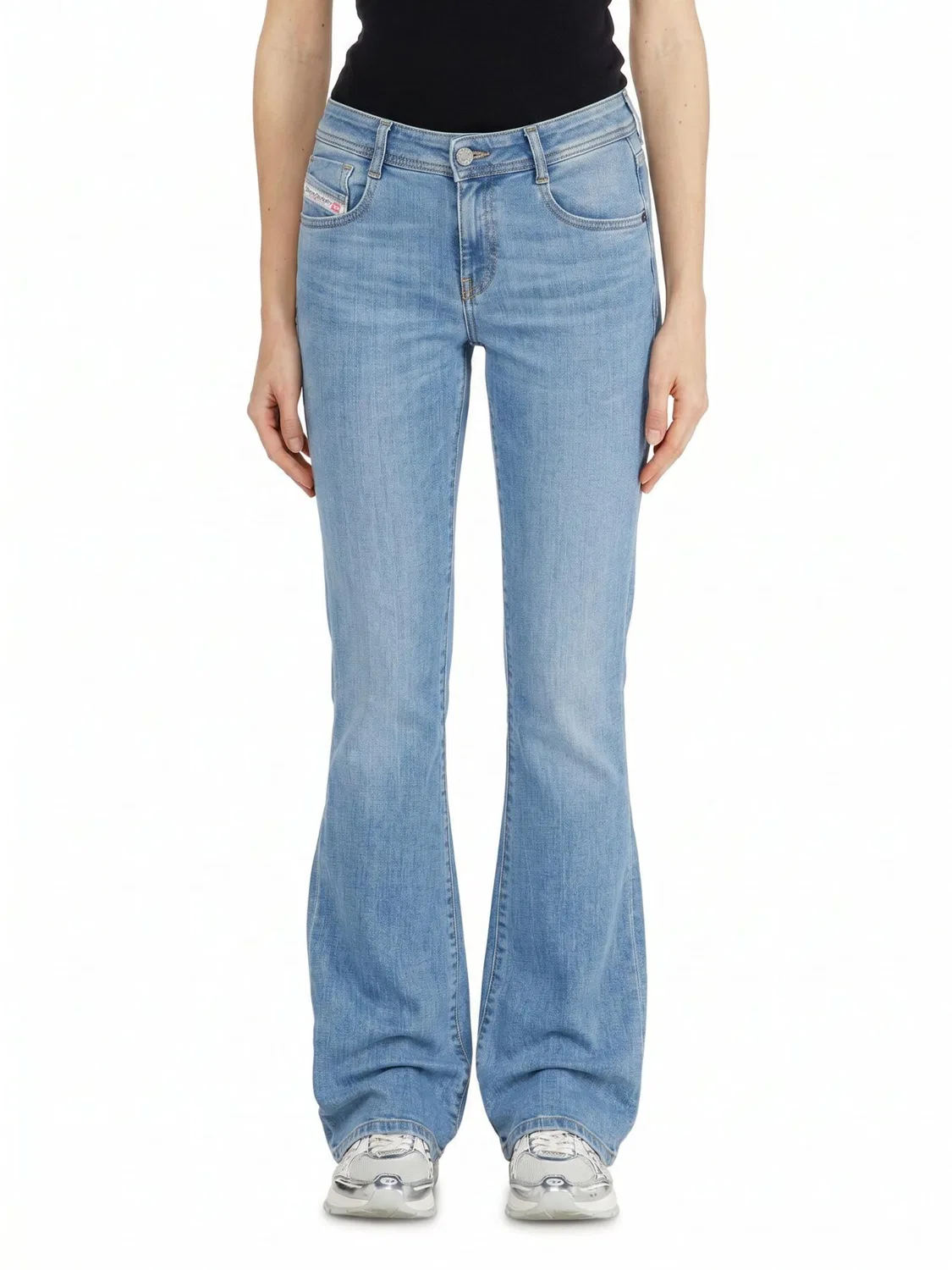 Джинсы Diesel Boot cut Jeans 1969 D-EBBEY светло-голубого цвета — фото 2