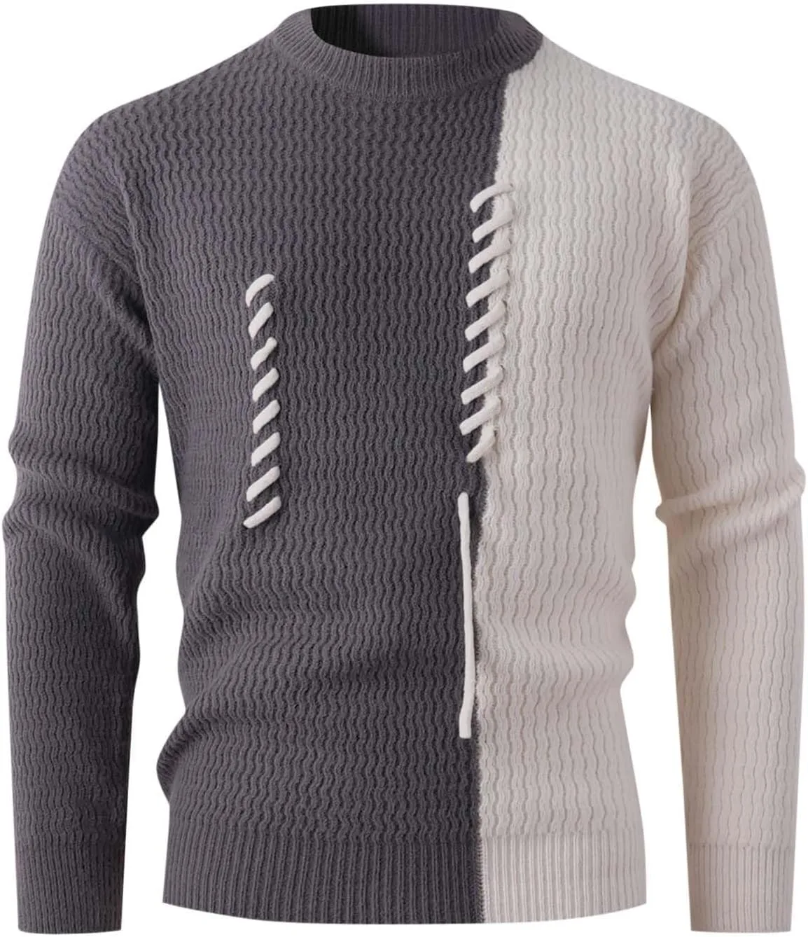

Мужской свитер Cambkatl с цветными блоками и аппликацией, Slim Fit