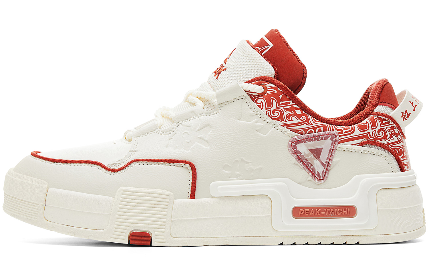 

PEAK Кроссовки для скейтбординга мужские Coverage Slip Resistant Cushioning Abrasion Resistant Breathable Low top Canvas White Red