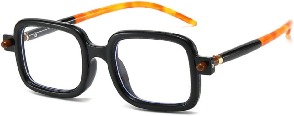 

Женские солнцезащитные очки квадратной формы 2027 года с защитой от УФ-излучения UV400, винтажные очки с заклепками, мужские панк-очки с прозрачным градиентом MTZJH, Black Amber Clear